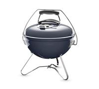 Weber Smokey Joe Premium BBQ a carbone, sup. cottura Ø 37 cm, barbecue portatile con pratico manico per il trasporto, coperchio e caldaia smaltati in porcellana - Slate Blue (1126804)