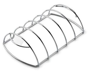 Weber Supporto per Costine, Tiene Fino a 5 Stecche di costolette, in Acciaio Inossidabile Antiaderente, Lavabile in lavastoviglie, Adatto a Tutti i BBQ - Argento(6605)