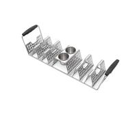 Weber Taco Rack può Contenere 6 Tacos con 2 pratici Bicchierini per Salse, con Manici in Silicone, Argento (3400845)