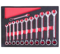 Weber Tools WT-8912 Serie di chiavi a cricco ad anello fissa