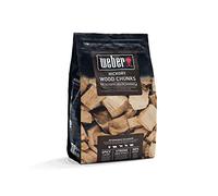 Weber Tronchetti di legno di hickory/accessorio BBQ, trucioli per affumicatura naturale per il barbecue, aroma speziato con nota di fumo decisa, 1,5 kg