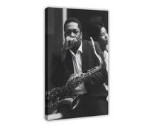 WebeRt John Coltrane Music 2, poster su tela, decorazione per camera da letto, ufficio, camera da letto, regalo, 30 x 45 cm