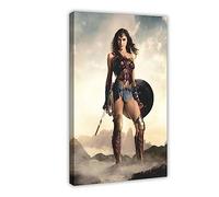 WeBert Star Gal Gadot 2 poster su tela per camera da letto, decorazione per ufficio, camera da letto, regalo, stile cornice, 40 x 60 cm
