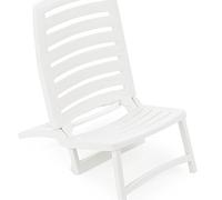 WEBMARKETPOINT 2 Spiaggina Colore Bianca in Polipropilene cm 42x58xH 64