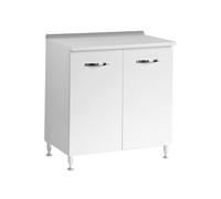 webmarketpoint Base per cucina Bianco Frassinato 2 ante Cm 80x50xH 85