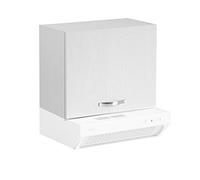 WEBMARKETPOINT Pensile sopracappa Bianco Frassinato con Anta da Cucina Cm 60x32xh49