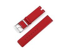 WEBOL Cinturini per Orologi compatibili con CK K94231 Vera Pelle Morbida e Resistente Compatibile con Cinturini per Orologi Calvin Klein 22MM Bianco Nero Marrone Rosso Uomo (Colore Cinturino: Rosso,