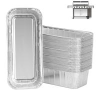 WEBROIL 6498 6417 - Vaschette raccogli grasso per Weber Genesis II 400 e 600, rivestimento in alluminio per griglia a gas Weber 71,1 cm/91,4 cm, per barbecue a gas Weber 400/600 Summit Series