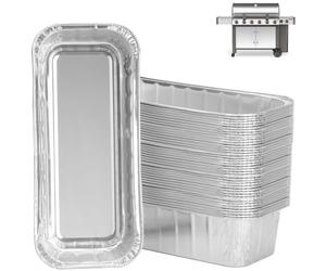 WEBROIL 6498 6417 - Vaschette raccogli grasso per Weber Genesis II 400 e 600, rivestimento in alluminio per griglia a gas Weber 71,1 cm/91,4 cm, per barbecue a gas Weber 400/600 Summit Series