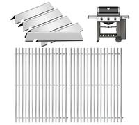 WEBROIL 66095 Griglie e barre aromatizzanti 66032 per Weber GS4 Genesis II/LX 300 Series, parti per griglia Genesis II S-310, E-330, E-310, S-330, S-335, E-345, SE-310, griglie in ghisa per Weber