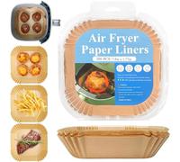 WEBROIL Fodere quadrate per friggitrice ad aria da 29 cm, usa e getta, per friggitrice ad aria Ninja, carta pergamena antiaderente per friggitrice ad aria da 5-8 QT, filtri per friggitrice ad aria,