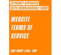 Website Terms of Service (Save Money Legal)