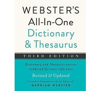 Webster's All-In-One Dictionary and Thesaurus, Third Edition (Copertina rigida)