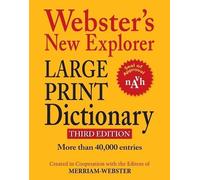 Webster's New Explorer Large Print Dictionary, Third Edition (Copertina rigida)