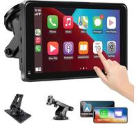 WECAMTX 2025 Portatile Wireless Carplay/Android Auto Screen per auto, 7 pollici HD Touch Screen Car Play con Bluetooth, FM, Mirror Link per tutte le auto