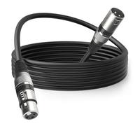 wecan Cavo Xlr Bilanciato 3m Cavo Microfono Xlr 3 Metri, Cavo Segnale Dmx 3 Poli Cannon Xlr Maschio Femmina 3 mt 3 Pin Dmx Cable per Luci Palco, Cavi Dmx Cavi Xlr Cavo Canon Connettore per Microfoni