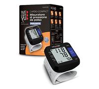 WECAREYU Misuratore Pressione Cardio-COMPACT con Lettura Vocale e Memorizzazione, Sfigmomanometro Digitale da Braccio, Design Compatto Total Black