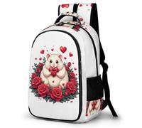 WECECE Borsa Scolastica Cute Guinea Pig Classe 1-3 Studenti Zainetto Animal 7-11 Anni Studentesse Cartella Scolastica Resistente, Daypack per Tempo Libero Escursione e Sport