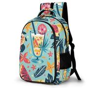 WECECE Borsa Scolastica Summer Tropical Theme Classe 1-3 Studenti Zainetto Fruits 7-11 Anni Studentesse Cartella Scolastica Resistente, Daypack per Tempo Libero Escursione e Sport