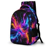 WECECE Borsa Scuola Watercolour Art Studenti 7-9 Anni Zaino Scuola Colourful Studentesse Elementare Cartella Scolastica Leggera, Backpack per Regalo Compleanno Gita e Viaggio