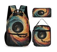 WECECE Set di Zaino Vision Scuola Elementare Ragazzo, 3 Pezzi Zaini Vertigo per Bambini con Borsa Termica e Astuccio, Kawaii Zaino Ragazza alla Moda