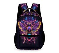 WECECE Zainetto Bee Pattern Bambini Bambine 6-8 Anni Borsa Scuola Insect Theme Classe 1-3 Studenti Zaino Scolastico Uso Diario 43x32x15 cm per Viaggio Studio per Libri Quaderni