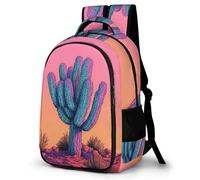 WECECE Zainetto Cactus Design Ragazzo Primaria Borsa Scolastica Plants Print Alunne 7-11 Anni Tema Porta del Frigorifero Cartella Elementare Libri Quaderni, Backpack Escursione