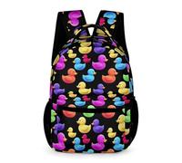 WECECE Zainetto Colourful Duck Classe 2-4 per Ragazzi e Ragazze Zaino Scolastico Cute Animal 10 Anni Borsa Scolastica Spallacci Regolabili Libri Quaderni Borraccia Regalo Scuola