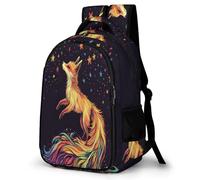 WECECE Zainetto Fox Bambine 9-12 Anni Borsa Scuola Marine Life Studenti Classe 4-6 Borsa Scolastica per Studenti Leggero Impermeabile Viaggio Uso Quotidiano Backpack