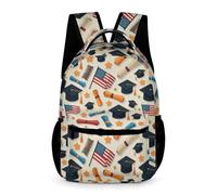 WECECE Zainetto Graduation Classe 4-5 Ragazzo Borsa Scolastica Graduation Season Ragazza 9-13 Anni Daypack per Libri Quaderni Oggetti Scuola Borraccia Gita Viaggio Quotidiano