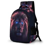WECECE Zainetto Lion Scolari Studenti Zaino per Computer Animal 10 Anni Studentesse Cartella Scolastica Leggera, Backpack per Gita Escursione e Uso Quotidiano