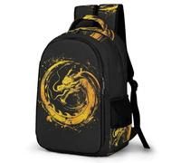 WECECE Zaini Scuola Dragon Pattern Studentessa 12-15 Anni Zaino Scuola Chinese Style Ragazzo 10-14 Anni Cartella Scuola Media, Daypack Outdoor Leggero Resistente Grande Comodo
