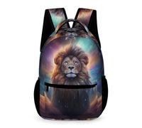 WECECE Zaino Lion Per La Scuola Zaini Lions Animal King Scolastico Per Studenti Delle Scuole Primaria, Zainetti Resistente All'usura