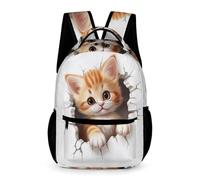 WECECE Zaino Per Bambini Scuola Zaino Cat Stampato Zainetti 3D Bambina Zainetto 3D Kitten Seconda Media Bambino Zaini Scuola Elementare Per Ragazz Studenti