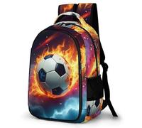 WECECE Zaino per Computer Football Illustration Studenti Studenti Zainetto Soccer 11-14 Anni Studentesse Cartella Scolastica per Lezioni, Book Bag per Regalo Compleanno Gita e Viaggio