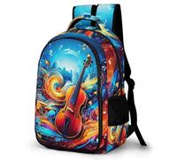 WECECE Zaino per Computer Guitar Studenti Studenti Zainetto Music Lover 11-14 Anni Studentesse Cartella Scolastica per Lezioni, Book Bag per Regalo Compleanno Gita e Viaggio