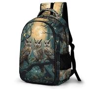 WECECE Zaino per Computer Owl Print Studenti Studenti Zainetto Bird Design 11-14 Anni Studentesse Cartella Scolastica per Lezioni, Book Bag per Regalo Compleanno Gita e Viaggio