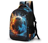 WECECE Zaino per la scuola, da calcio, verde, per ragazzi e adolescenti, zaino leggero per la scuola o i viaggi, Style-9, Einheitsgröße, Artigiano