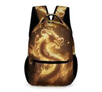 WECECE Zaino Scolastico Art Chinese Dragon Classe 1-2 Ragazzo Borsa Scuola Dragon Ragazza 10-13 Anni School Bag Resistente Uso Quotidiano Libri Borraccia Ombrello Ritorno a Scuola