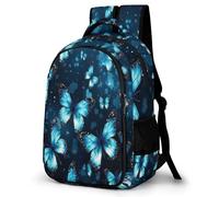 WECECE Zaino Scolastico Butterflies Design Classe 1-3 Ragazzo Ragazza Borsa Scolastica Butterfly 8 Anni Cartella Scolastica per Lezioni, Book Bag per Tempo Libero Escursione e Sport