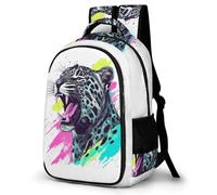 WECECE Zaino Scolastico Cheetah Pattern Alunni 13 Anni Zaino per Computer Leopard Animal Ragazzo Classe 8-10 Zainetto Resistente Durable Scuola e Tempo Libero School Bag