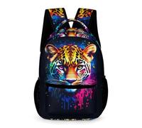 WECECE Zaino Scolastico Cheetah Pattern Scuola Primaria Bambine Zaino Scuola Animal Classe 2-4 Bambini 7 Anni School Bag Spallacci Regolabili Libri Piccoli Oggetti Outdoor Tempo Libero