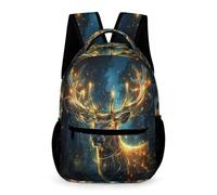 WECECE Zaino Scolastico Deer Bambini Bambine 8-12 Anni Borsa Scolastica Animal Classe 3-5 e Media 1-2 Studenti Cartella Uso Diario 43x32x15 cm Regalo di Compleanno per Libri Quaderni