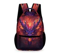 WECECE Zaino Scolastico Dragon Ragazzo Ragazza 13 Anni Zaino Scolastico Dragon Chinese Style Scuola Media 3 Studenti Cartella per Libri 43x32x15 cm Scuola Media Viaggio Studio