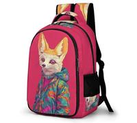 WECECE Zaino Scolastico Fox Studenti 11-15 Anni Borsa Scolastica Marine Life Ragazzo Scuola Media Cartella Scolastica, Resistente Moderno Gita Viaggio Bookbag
