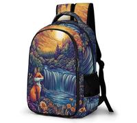 WECECE Zaino Scolastico Fox Studenti 11-15 Anni Borsa Scolastica Marine Life Ragazzo Scuola Media Cartella Scolastica, Resistente Moderno Gita Viaggio Bookbag
