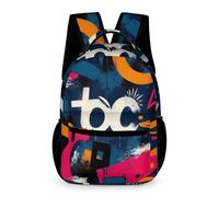 WECECE Zaino Scolastico Graffiti Design Classe 5 Bambine Borsa Scuola Colourful Bambini 8-11 Anni School Bag Leggero con Tasche Laterali Libri Piccoli Oggetti Outdoor Tempo Libero