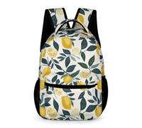 WECECE Zaino Scolastico Lemon Bambini Bambine 8-12 Anni Borsa Scolastica Fruit Classe 3-5 e Media 1-2 Studenti Cartella Uso Diario 43x32x15 cm Regalo di Compleanno per Libri Quaderni