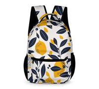 WECECE Zaino Scolastico Lemon Bambini Bambine 8-12 Anni Borsa Scolastica Fruit Classe 3-5 e Media 1-2 Studenti Cartella Uso Diario 43x32x15 cm Regalo di Compleanno per Libri Quaderni