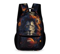 WECECE Zaino Scolastico Lion Bambini Bambine 8-12 Anni Borsa Scolastica Animal Classe 3-5 e Media 1-2 Studenti Cartella Uso Diario 43x32x15 cm Regalo di Compleanno per Libri Quaderni